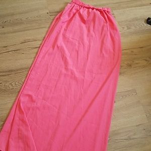 Coral maxi skirt